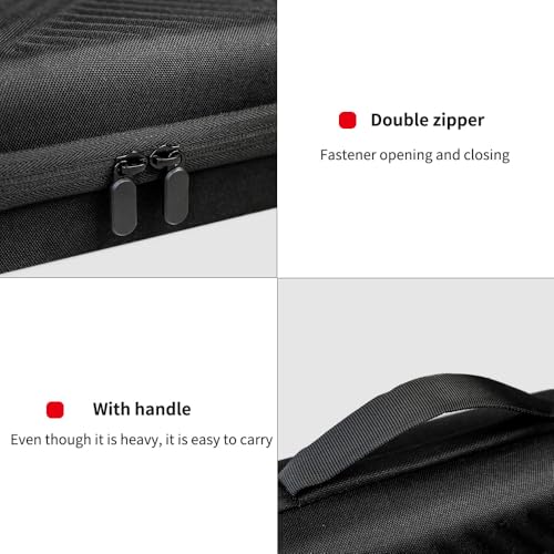 Hard Travel Case for Hair Clippers, Hair Cutting Barber Supplies Holder, Trimmer Organizer Storage Bag for Ufree/Hatteker/Oneisal/Wahl 5Star/Andis Men Razor Guard Grooming Kits (Black)