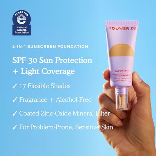 Tower 28 SunnyDays SPF 30 Tinted Foundation - Shade 15 Melrose, 1 oz
