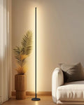 TACAHE Black Minimalist Corner Floor Lamp Dimmable LED 2700K-6500K Remote