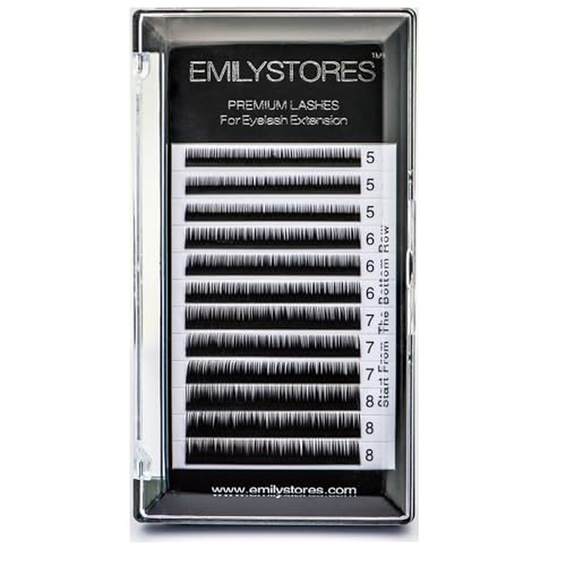 Bottom Lash Extension Eyebrow Eyelash Extensions Under Lower False Lashes Mixed J Curl 0.10mm Length 5mm 6mm 7mm 8mm In One Tray