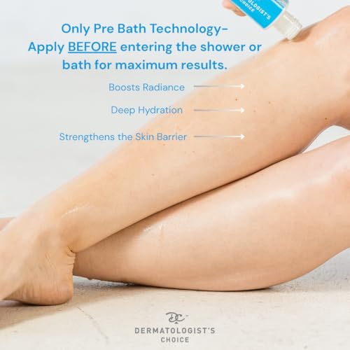 Dermatologist's Choice Pre-Bath Oil, Fragrance-Free Precleansing Treatment For Very Dry, Sensitive, and Eczema-Prone Skin, Supports Healthy Skin Barrier Function
