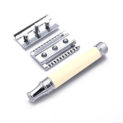 Edwin Jagger DE87BLAMZ Ivory Double Edge Safety Razor Men & Women Pack of 1
