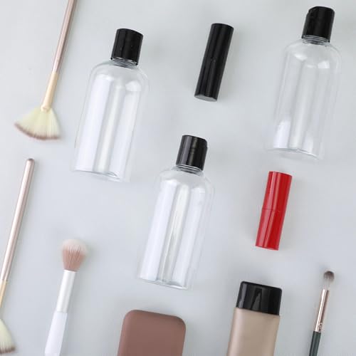 30 Pcs 8 oz Clear Plastic Travel Bottles with Black Disc Caps