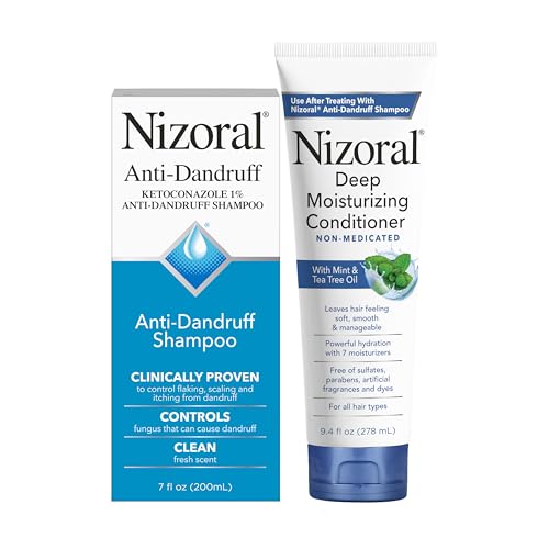 Nizoral Dandruff Shampoo & Conditioner Bundle - 8.2 Fl Oz Pack of 2 with Variation