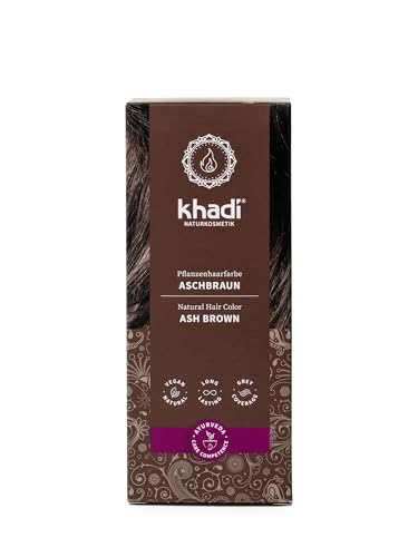 Khadi Ash Brown Plant Hair Color - Natural Herbal Vegan Hair Dye 3.5oz
