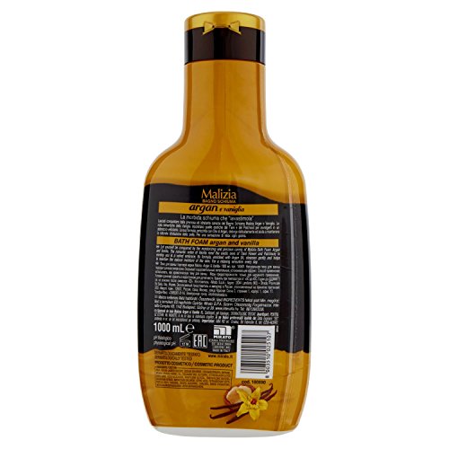 Velvety Bath Foam with Argan & Vanilla Scent - 33.8oz Italian Import