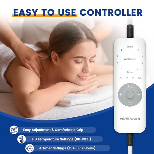 Massage Table Warmer Heating Pad Professional Bed with 4 Timer, 8
