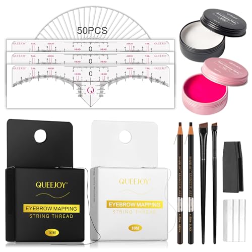 Eyebrow Mapping Kit with 62-Piece Professional Brow Shaping Tools Set