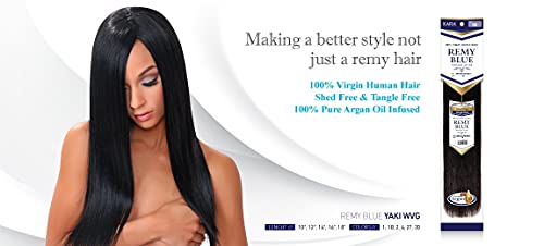 Remy Virgin Human Hair Weave 14 Inch Pack of 2 - Tangle & Shed Free Blue