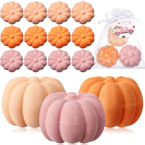 Lounsweer 50 Pink Pumpkin Bath Bombs Fall Baby Shower Favors - Autumn Gift Set