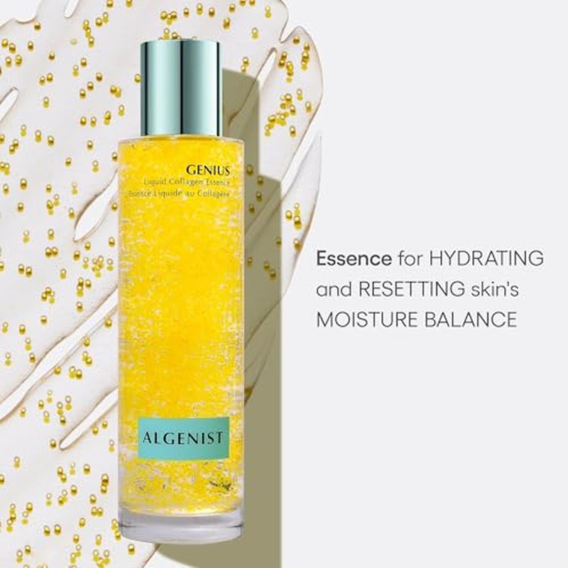 Algenist GENIUS Liquid Collagen Essence - Liquid Collagen Serum with Patented Alguronic Acid to Help Improve Skin Bounce, Elasticity & Radiance (3.4 oz)