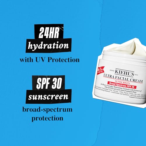 Kiehl's Ultra Facial Cream SPF 30 Moisturizer 4.2 Fl Oz / 125 ml - Daily Hydrating Face Cream for All Skin Types