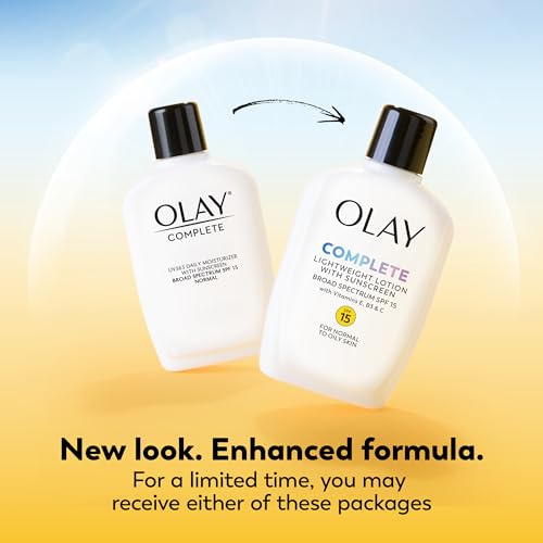 Olay Complete All Day Moisturizer SPF 15 4oz Pack of 2 - Fragrance-Free, Sensitive Skin