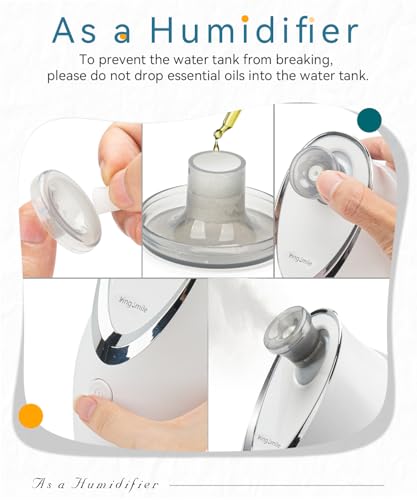 Kingsmile 3-in-1 Face Steamer with Stainless Steel Skin Kit & Aromatherapy - Compact Nano Steamer for Facial and Home SPA