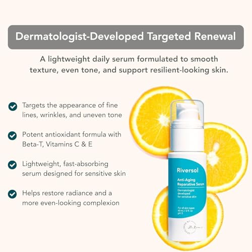Riversol Vitamin C Brightening Serum Travel Size 1 Fl Oz for Sensitive Skin