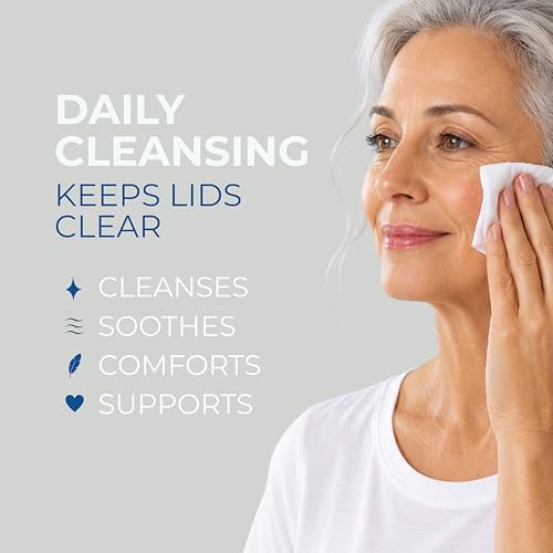 NOVEHA 120 Pack of 60-Count Eyelid & Lash Relief Wipes with Tea Tree & Hyaluronic Acid