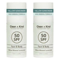 Organic Beef Tallow Sunscreen SPF 50 2-Pack – Mineral, Reef Safe, Natural UV Blocker