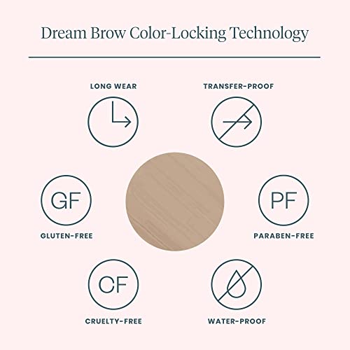 Wonderskin Dream Brow Eye Brow Gel Serum (Blonde) and 1440 Longwear Pencil Eyeliner, Eye Makeup (Olive)