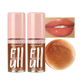 2PC Lip Glow Oil Hydrating 6 Colors, Moisturizing & Nourishing Plumping Tinted Lip Gloss for Dry Lips, Vegan, Lip Plumper Gloss Make Lips Fuller (2PC#06, 9.6ml)