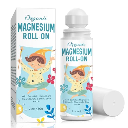 Magnesium Lotion for Kids Sleep & Calm, Magnesium Cream Roll-on Applicator to Help Children Calm & Sleep, Relaxation Formula for Balanced Mood