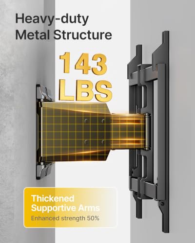 monTEK Heavy Duty Ultra Slim TV Wall Mount 37-90 Inch, Supports 143lbs - Variation of THIS listing
