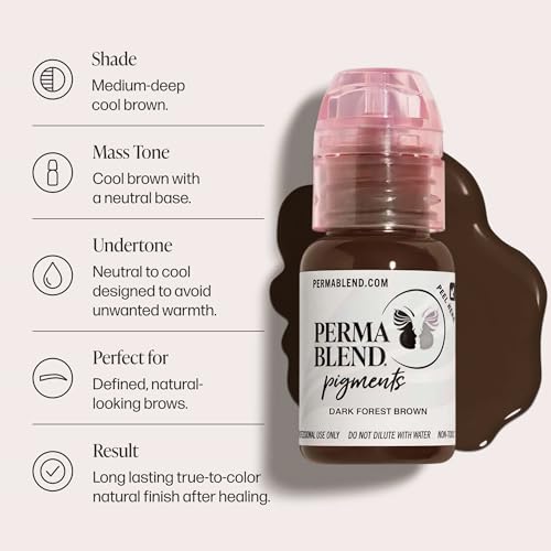 Perma Blend Dark Forest Brown Microblading & Tattoo Ink 0.5oz - Vegan, Skin-Safe
