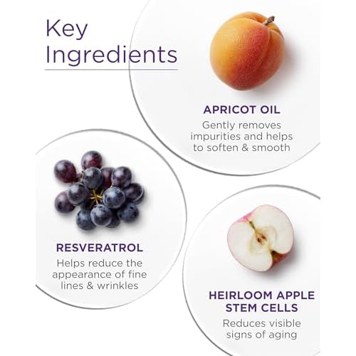 Andalou Naturals Age Defying Apricot Probiotic Cleansing Milk | Gentle Daily Hydrating Face Cleanser For Dry,Dehydrated Skin| With Fruit Stem Cell Complex | 6 fl oz,(Pack of 2)