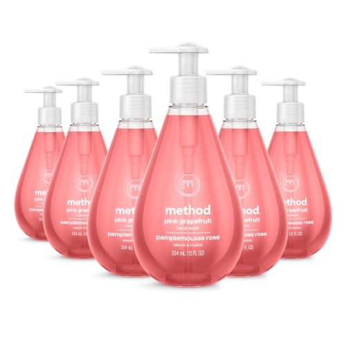 Method Gel Hand Wash Pink Grapefruit 12 fl oz - Pack of 6, Gentle & Fragrant
