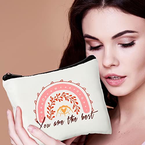 Rainbow Makeup Bag Set - 50 Waterproof Cosmetic Pouches with Zippers