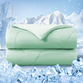 King Size Cooling Comforter with Double-Sided Cold Tech Fabric - Sage Green