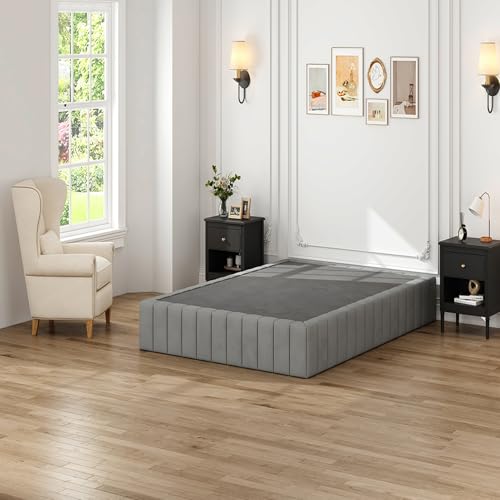 King 9 Inch Heavy-Duty Box Spring Mattress Foundation with Upholstered Cover - Upgrade Version