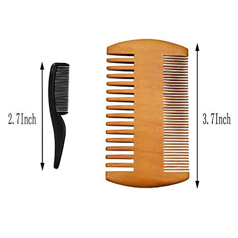 4-Piece Beard Scissors Set, Grooming Scissors, Mustache & Beard Combs, Storage Bag