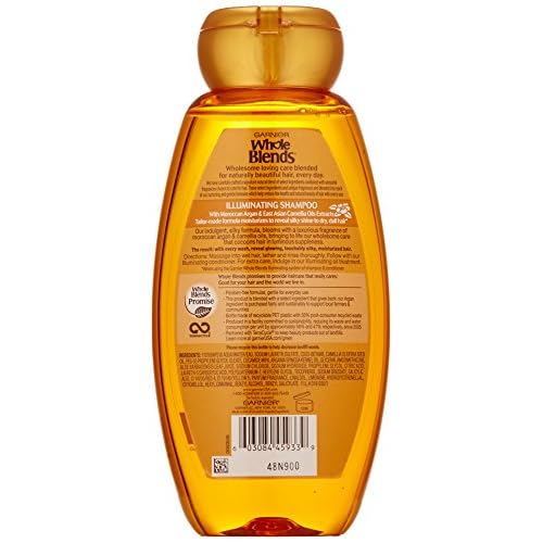 Garnier Whole Blends Shampoo with Moroccan Argan & Camellia Oils Extracts, 12.5 fl. oz.