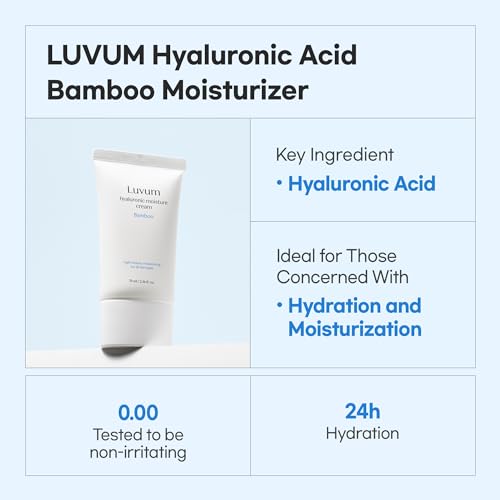 Bamboo Hyaluronic Moisturer Cream, Bamboo Extract, Hyaluronic Acid Moisturizer, 2.36 fl. oz