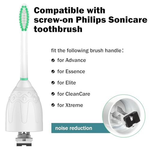 8 Pack Electric Toothbrush Replacement Heads for Sonicare E-Series & More - Blue & Pink, Includes Protective Cover
