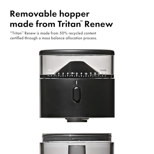 OXO Brew Compact Conical Burr Coffee Grinder - 50g Capacity, Slim Size