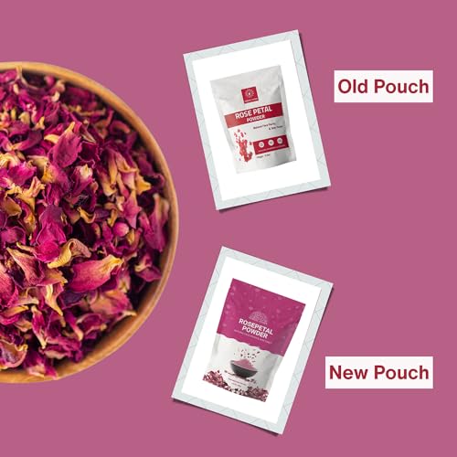 Rose Petal Powder 100g | 100% Pure Rose Petal Powder for Skin | Vegan, Non GMO, Gluten Free.
