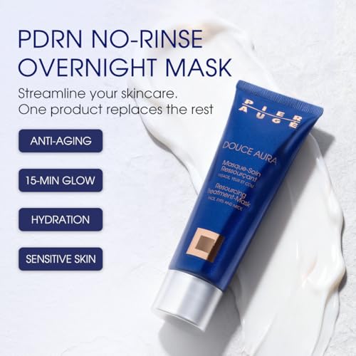 Pier Auge PDRN Mask | Douce Aura Face Mask | Overnight Face Mask for Glass Glow Skin -Glowup & Hydrating, Firming and Moisturizing | Facial Masks | No-Rinse Sleeping Mask 50ml,1.69 fl.oz