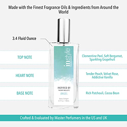 Women’s Vegan Paraben-Free Eau de Toilette Inspired by Thierry Mugler Angel 3.4oz Pack of 2
