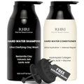Hard Water Shampoo & Conditioner Set with Collagen - Clarifying Clay Detox