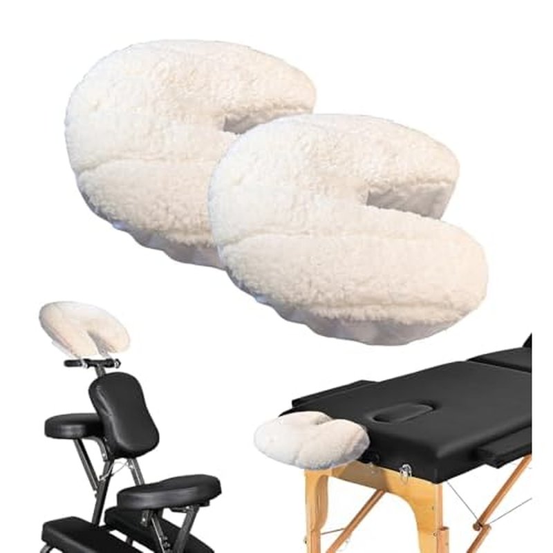 CozyFleece Massage Table Face Cradle Cover - Ultra Soft Fleece Face Headrest Cover for Massage Table & Tattoo Chair, Universal Fit, Washable, 2 Pack