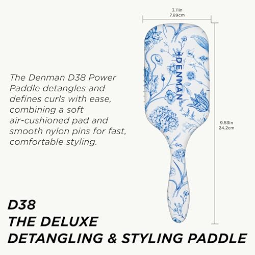 Blue Belle Denman Power Paddle Hair Brush for Detangling Styling Men Women