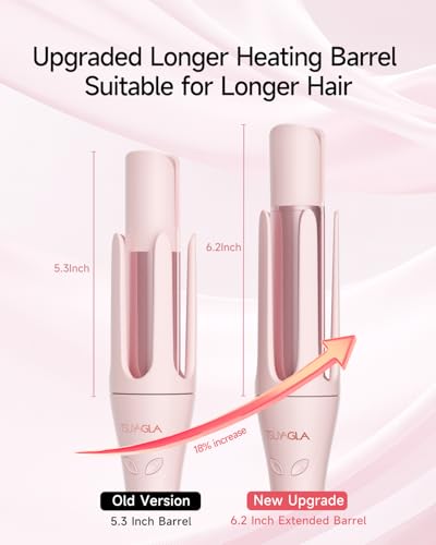 Automatic Curling Iron with Long Barrel - Upgraded Salon-Style Hair Curler