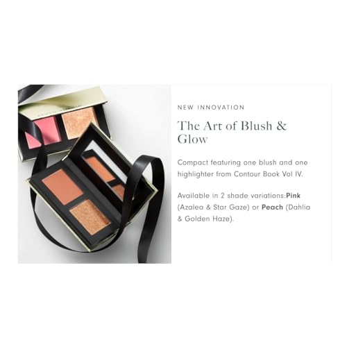 Kevyn Aucoin The Art of Blush & Glow, PINK: Sculpt & define makeup compact DUO palette with a pink-toned matte blush (Azalea) plus a champagne colored Highlighter (Star Gaze). Universally flattering.