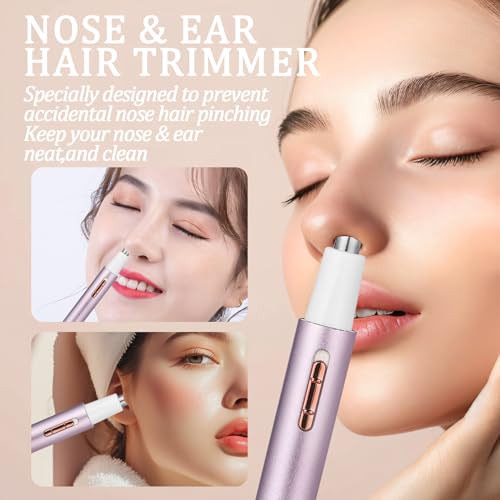 2026 Rechargeable Nose and Ear Hair Trimmer for Women Men ? Painless Facial and Eyebrow Hair Remover, Dual-Edge Blades, IPX7 Waterproof, Compact and Portable Electric Clipper
