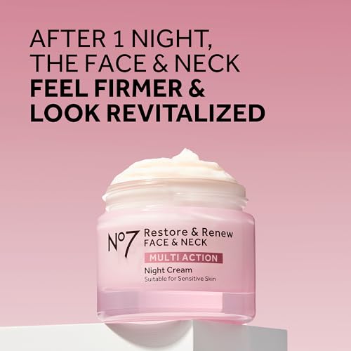 No7 Anti-Aging Face & Neck Skincare Set with SPF Night Cream