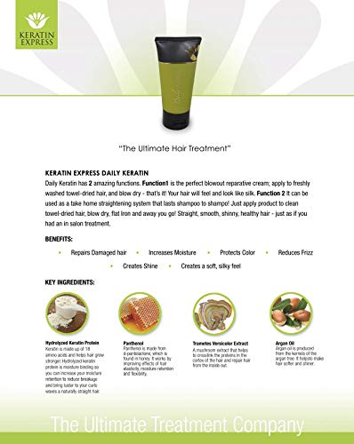 Daily Keratin Smoothing Treatment for Frizz Control & Heat Protection - 6 oz