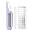 Dermaplane Razor for Women Face, Dermaplaning Tool for Face, Sonic Exfoliation & Peach Fuzz-Hair Removal System with 10 Dermaplaning Blades, Twilight Purple