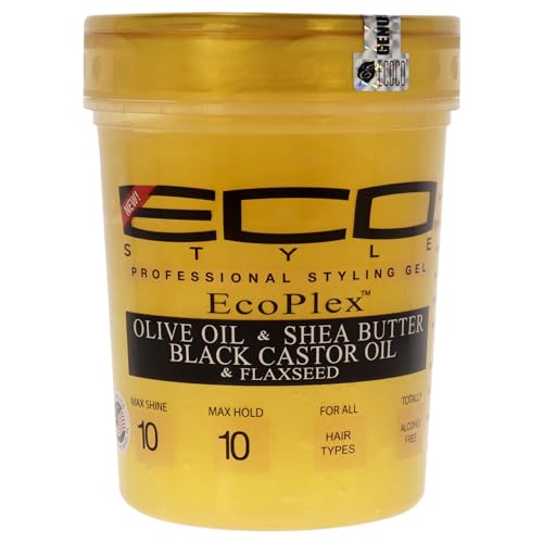 Hair Styling Gel with Olive Oil, Shea Butter & Castor Oil - 32 Oz
