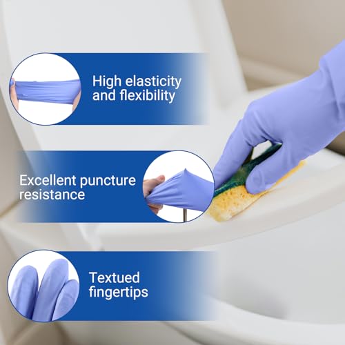 Small Nitrile Exam Gloves - Violet Blue, 3.5 Mil Disposable Medical Gloves, 200 Pack